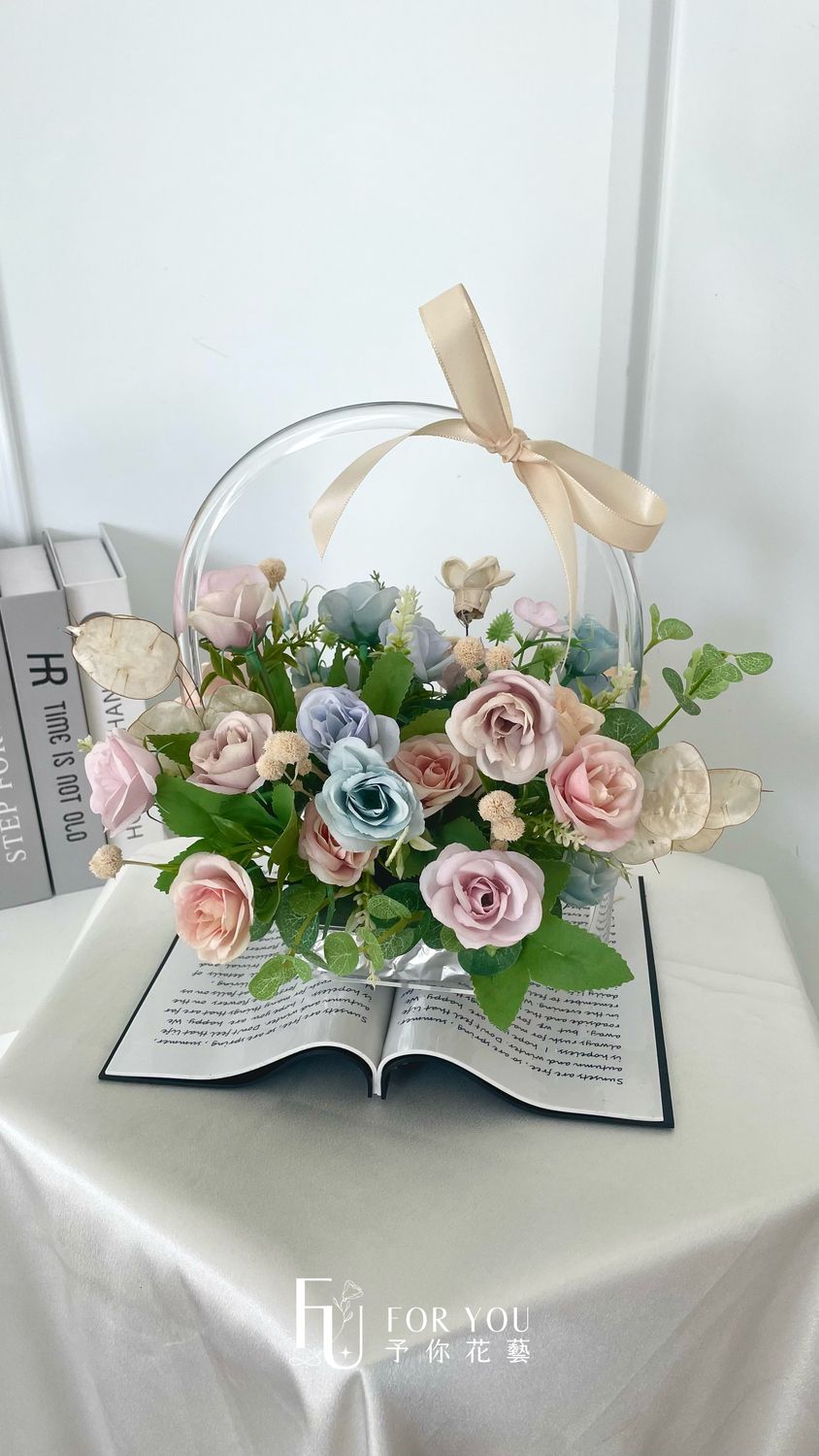 壓克力書本永生花禮