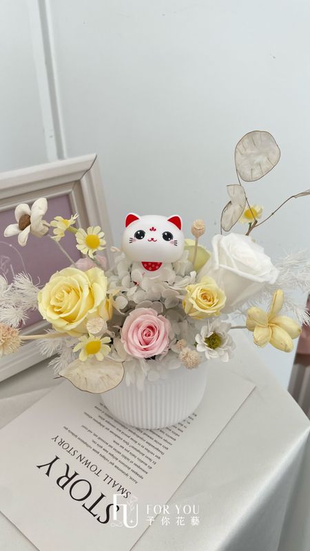 招財貓桌花