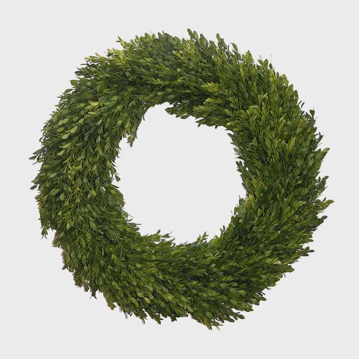 Round Boxwood Wreath 24&quot;