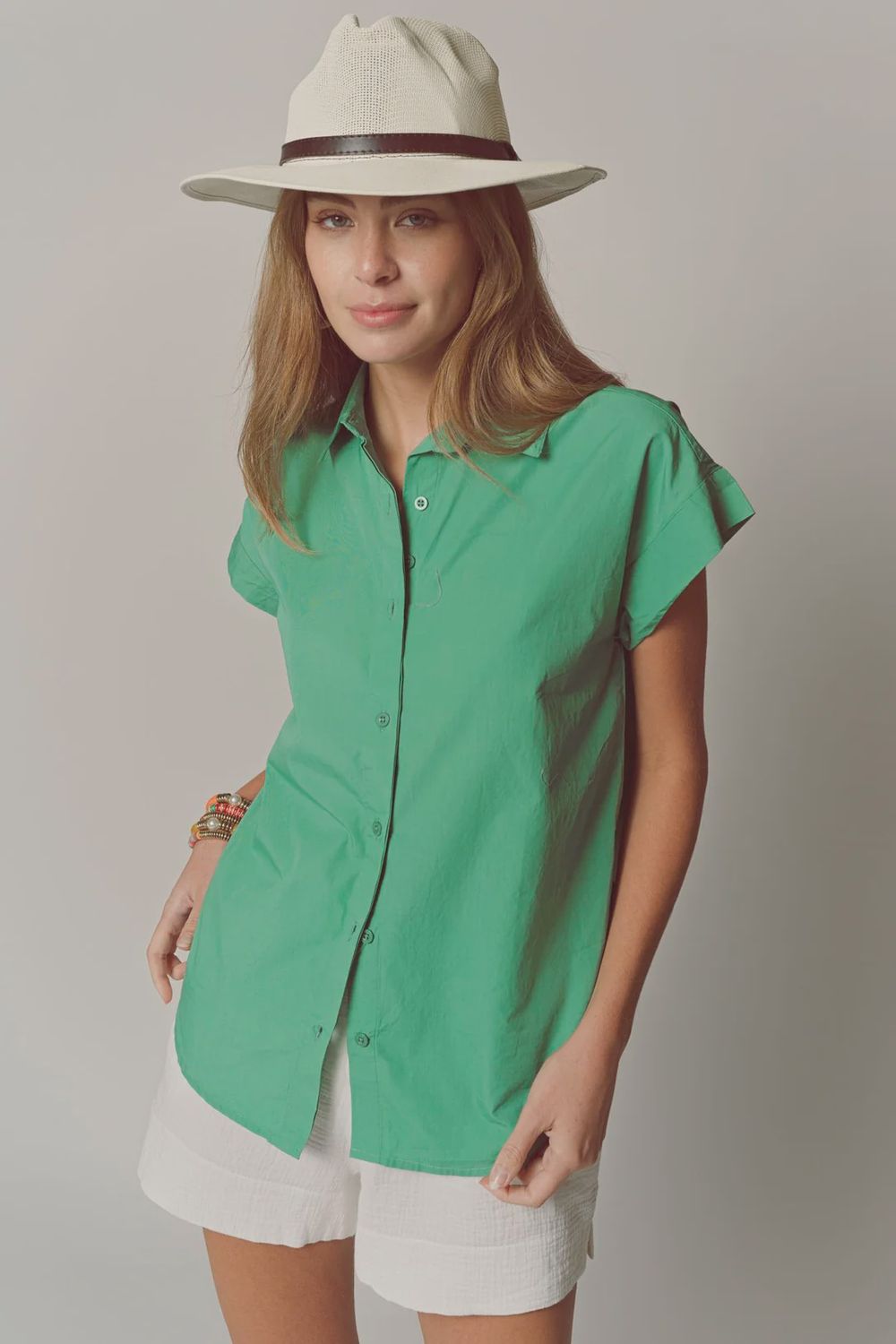 SS Boyfriend Shirt Jade