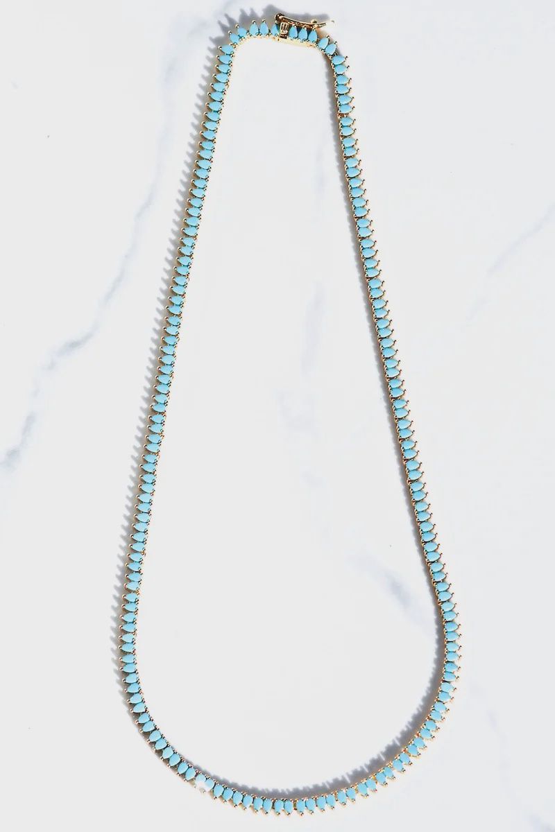 Symphony Turquoise CZ Necklace