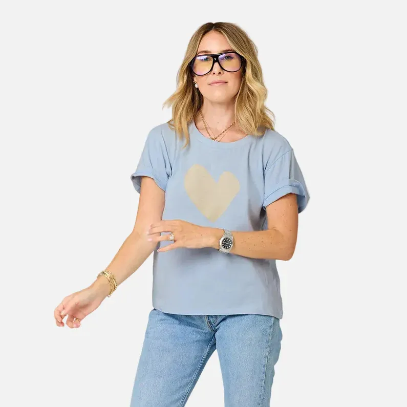 Suke Imperfect Heart Tee French Blue
