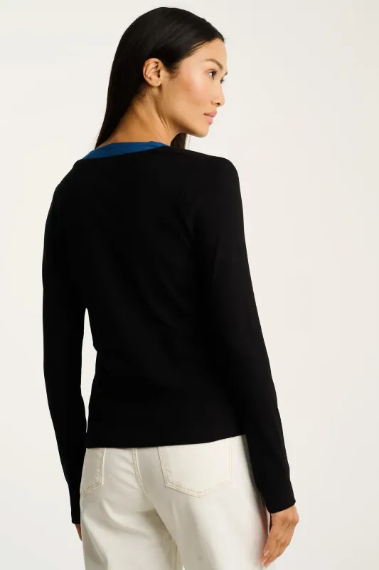 Pure Rib V Top Black