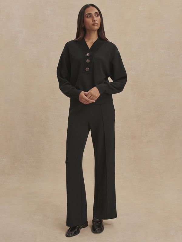 Lucine Button Front Blk
