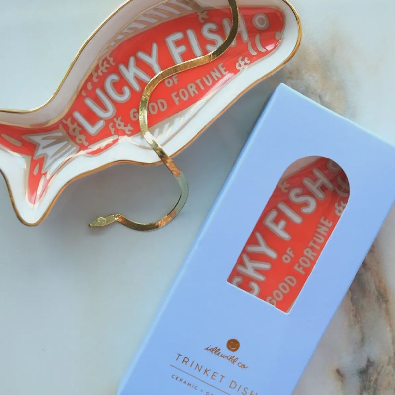 Porcelain trinket dish Fortune Fish