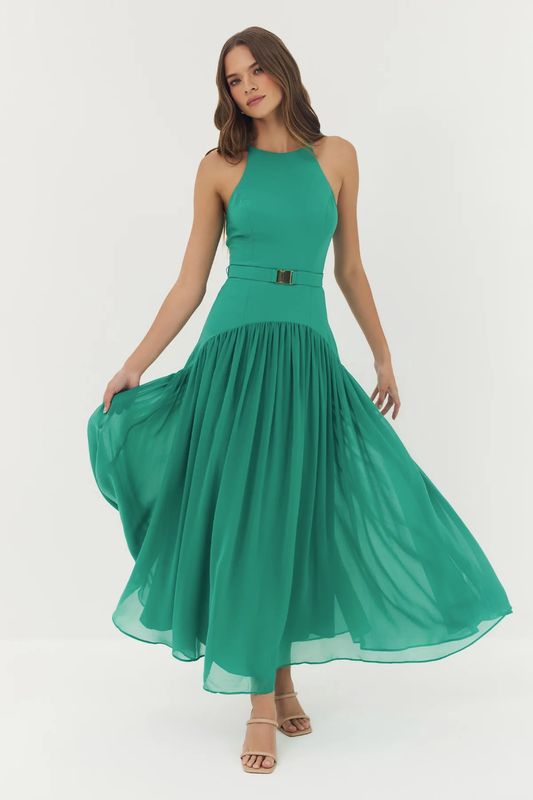 Abbey Dress Green