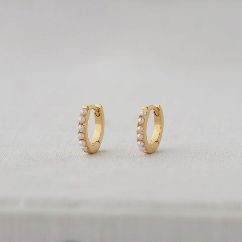 Pearl 12mm Huggie Hoop