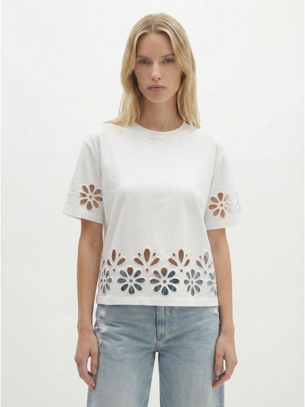 Tshirt MC Fleurs Wht