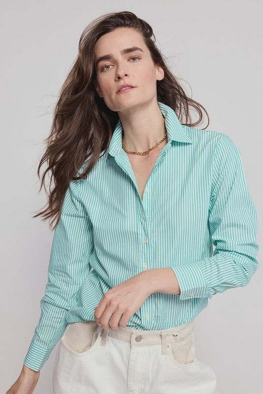 Icon Shirt Green Stripe