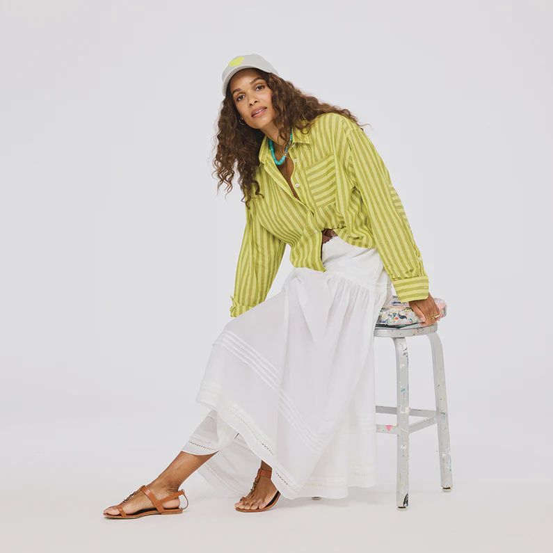Tia Stripe Shirt Cactus