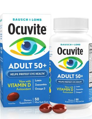 Ocuvite cápsulas, suplemento de vitaminas para salud ocular