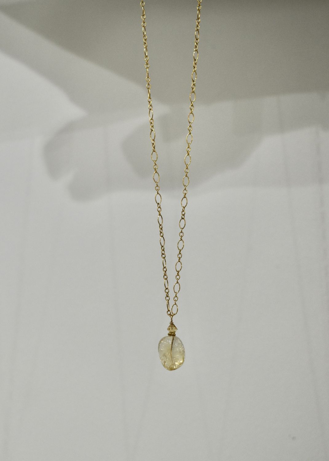 Gold Citrine Chain Necklace