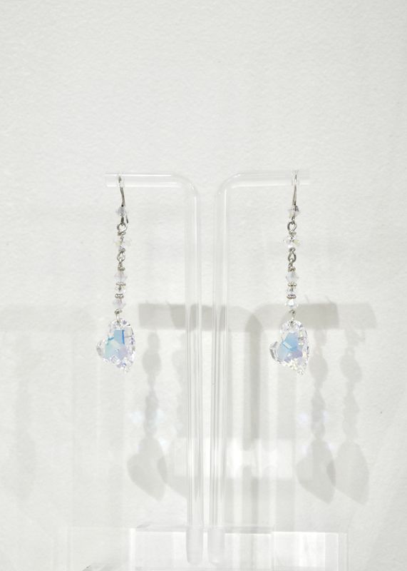 Swarovski Odd Heart Dangle Earrings