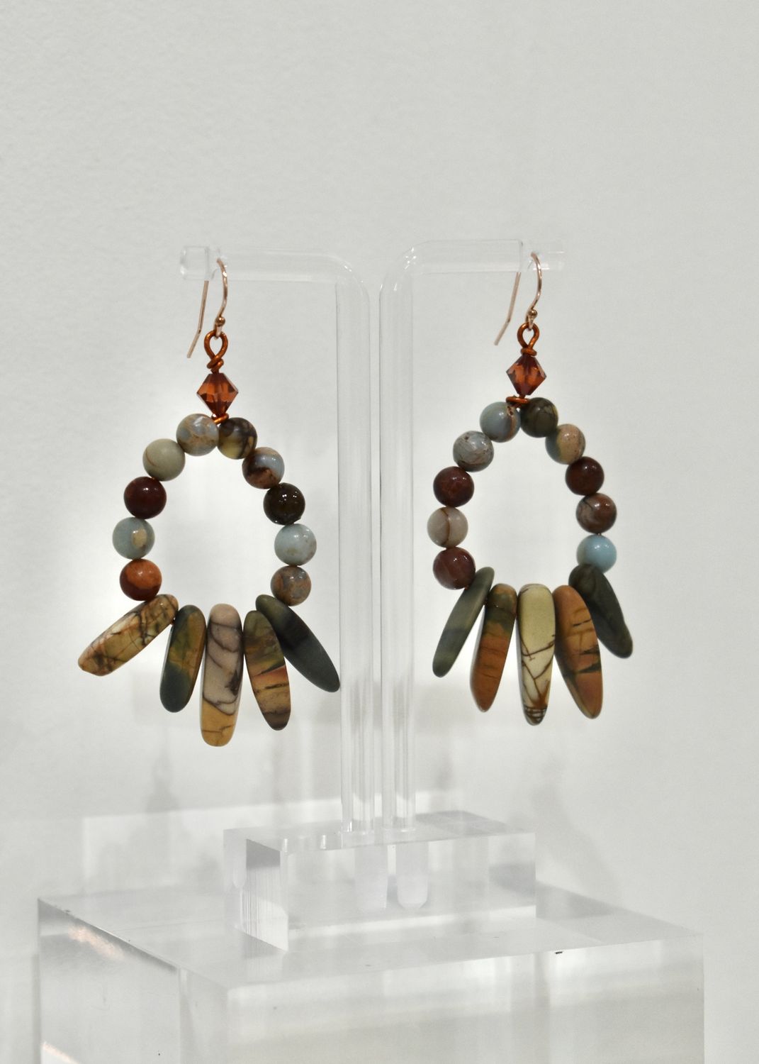 Picasso Jasper Hoop Earrings