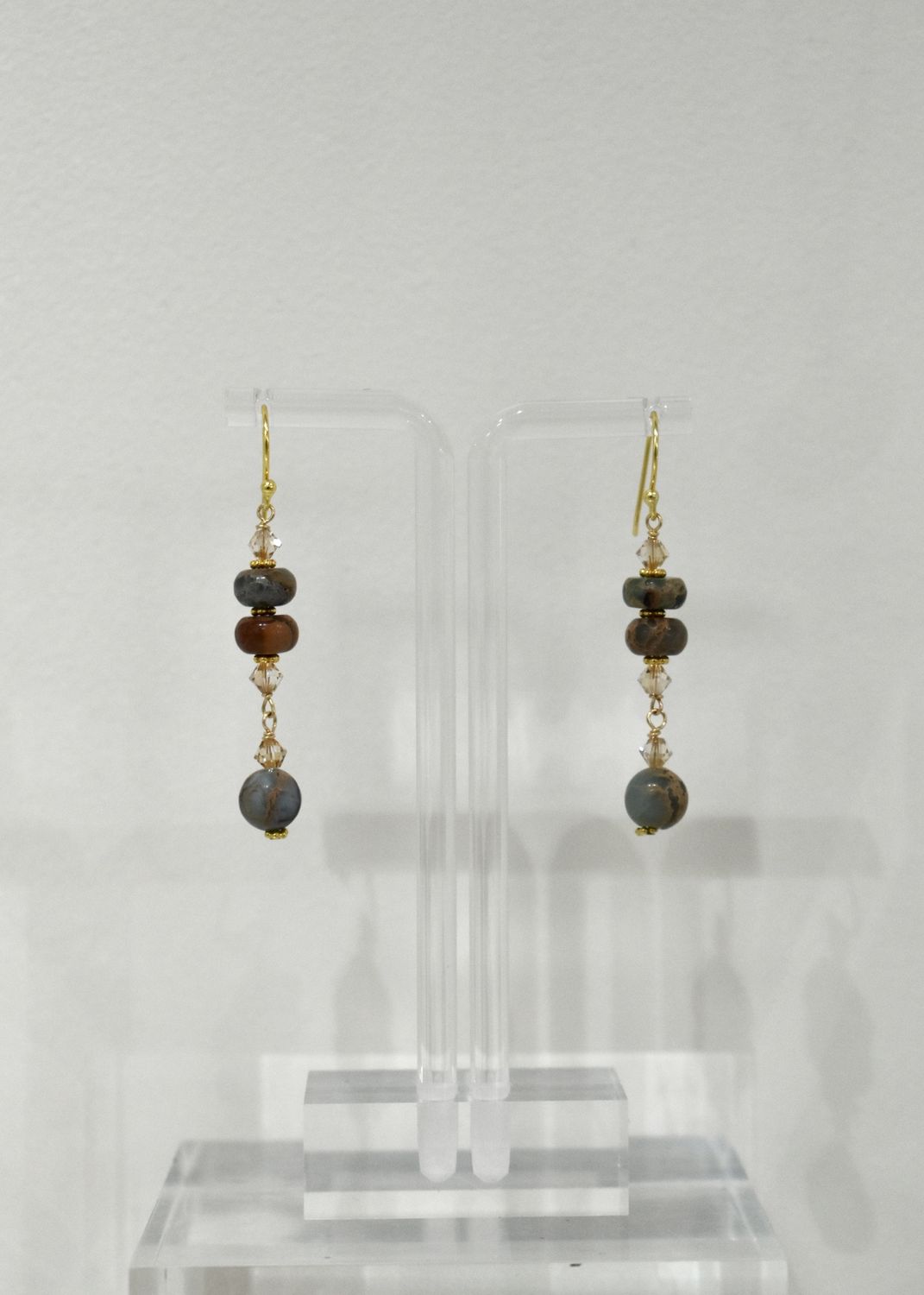 Picasso Jasper Long Donut Earrings