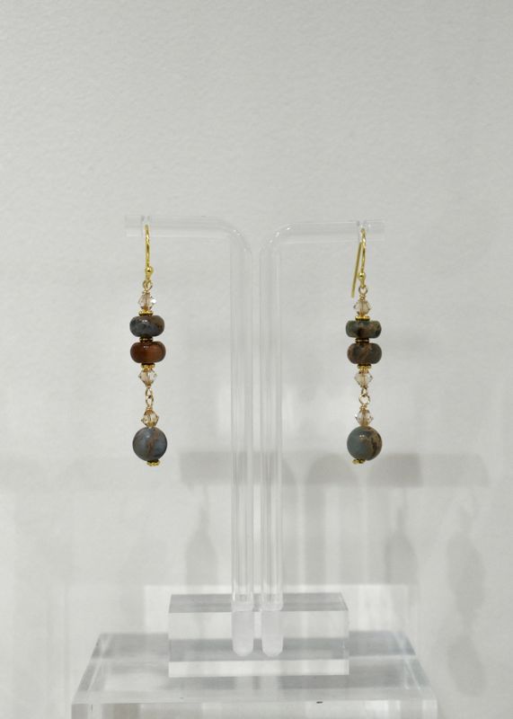 Picasso Jasper Long Donut Earrings