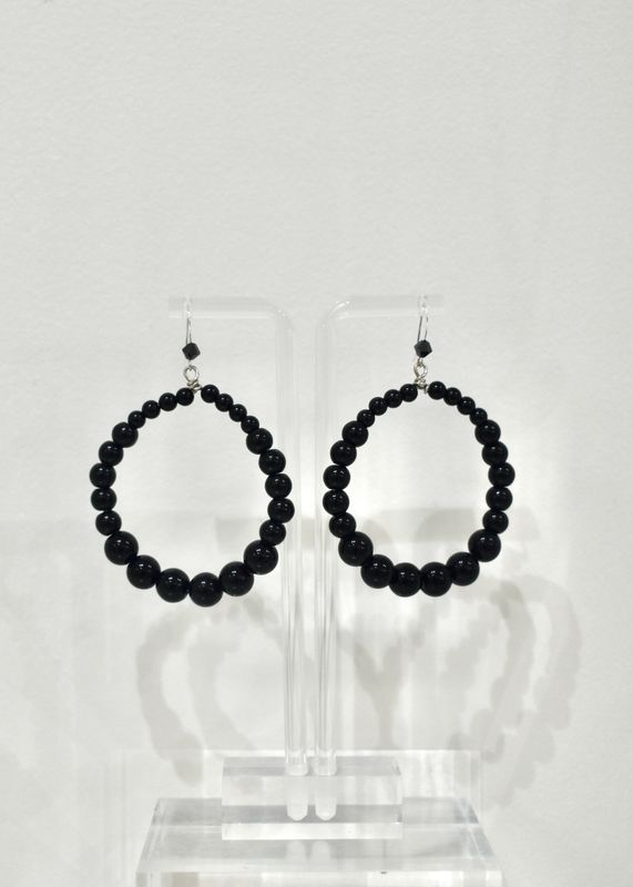 Onyx Hoop Earrings