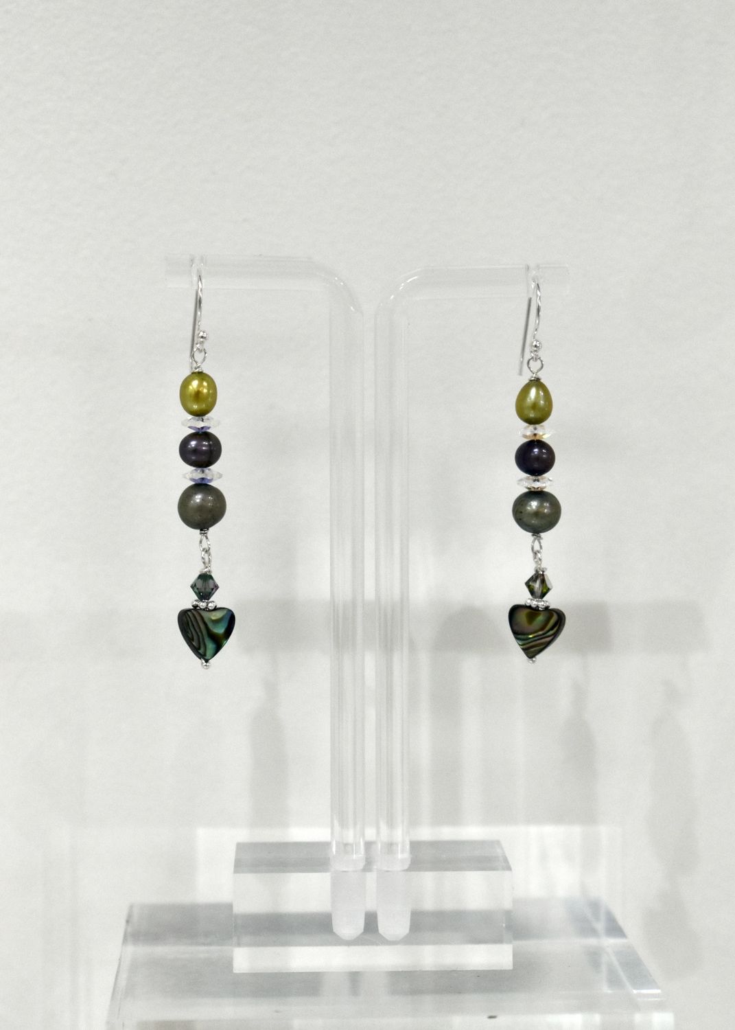 Abalone Heart &amp; Pearl Droplets