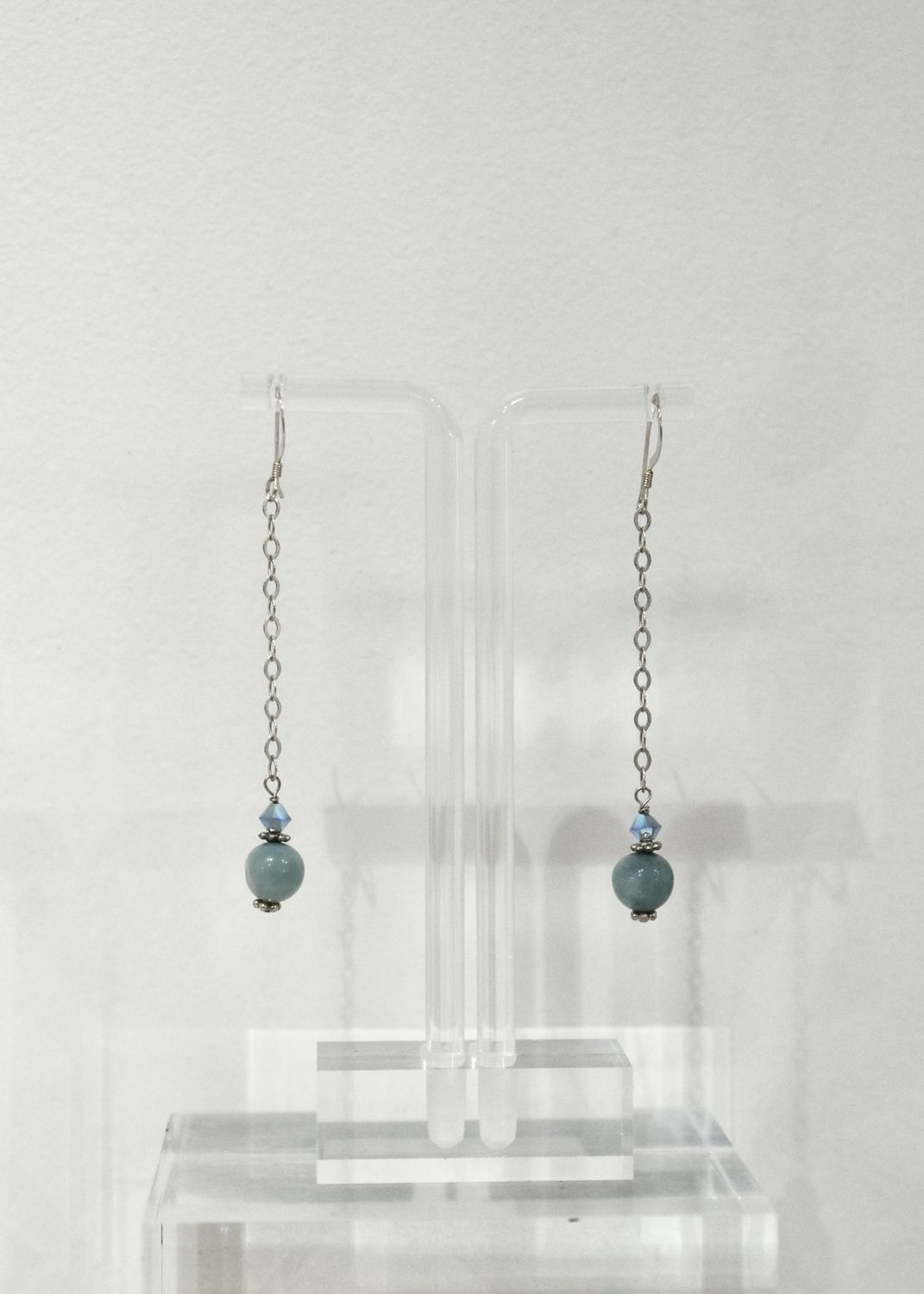Amazonite Long Chain Earrings