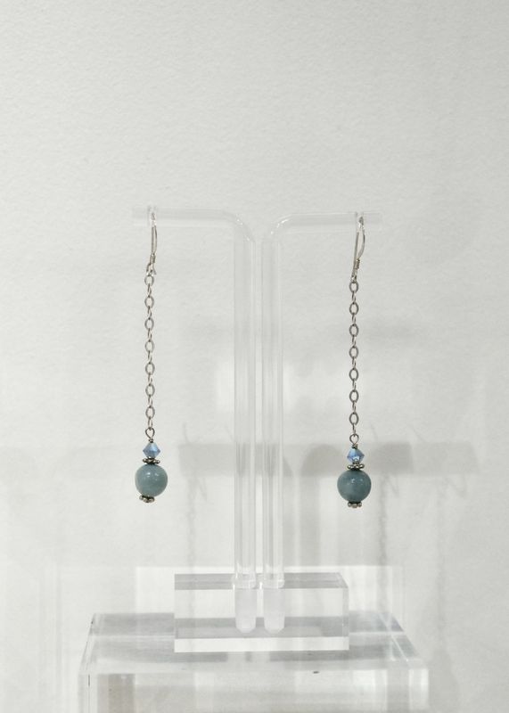 Amazonite Long Chain Earrings