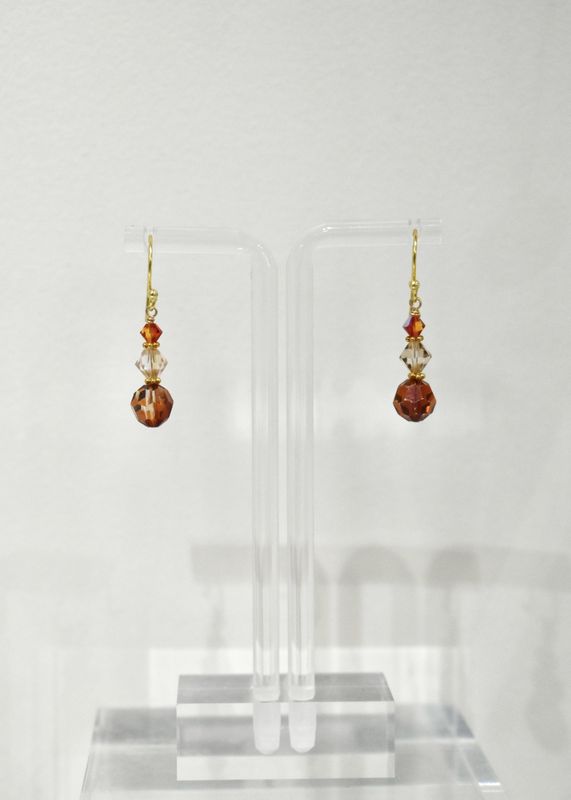 Fire Orange Swarovski Medium Earrings