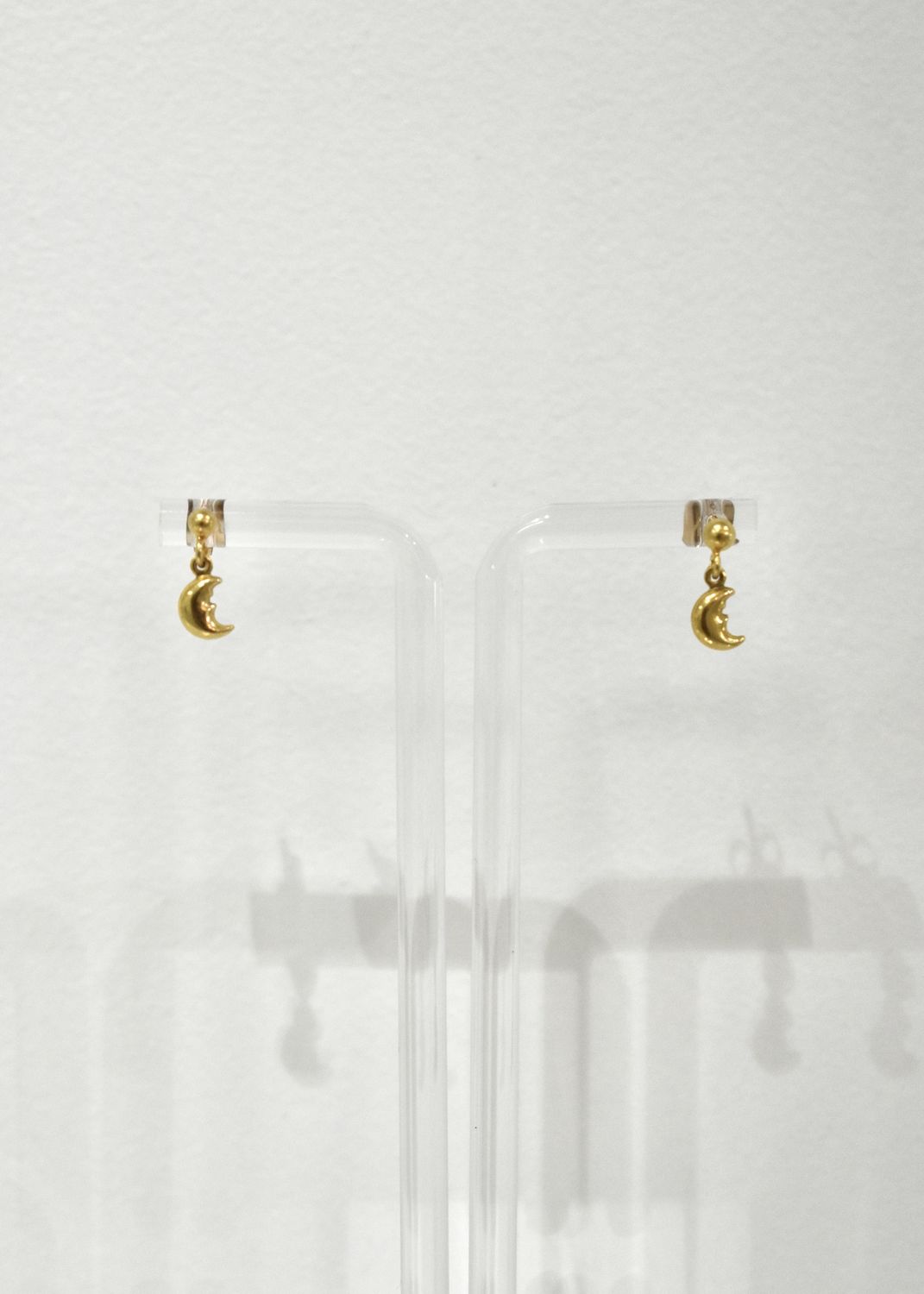 Gold Tiny Moon Studs
