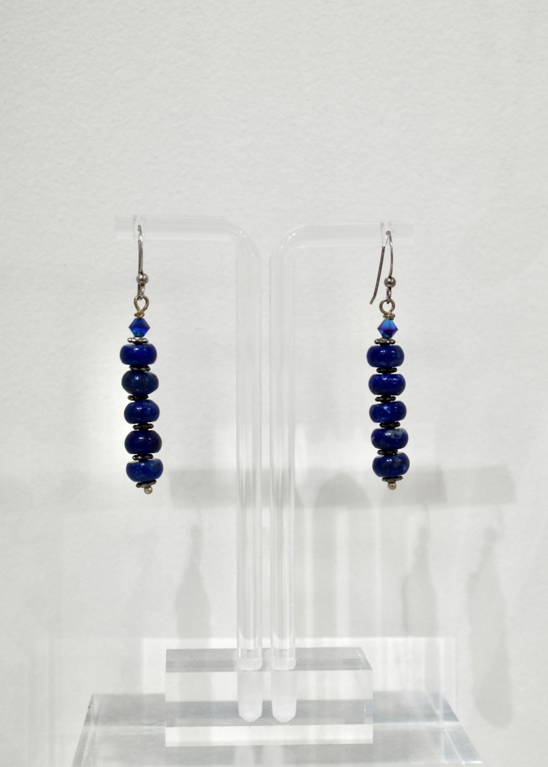 Lapis Lazuli  Long Donut Earrings