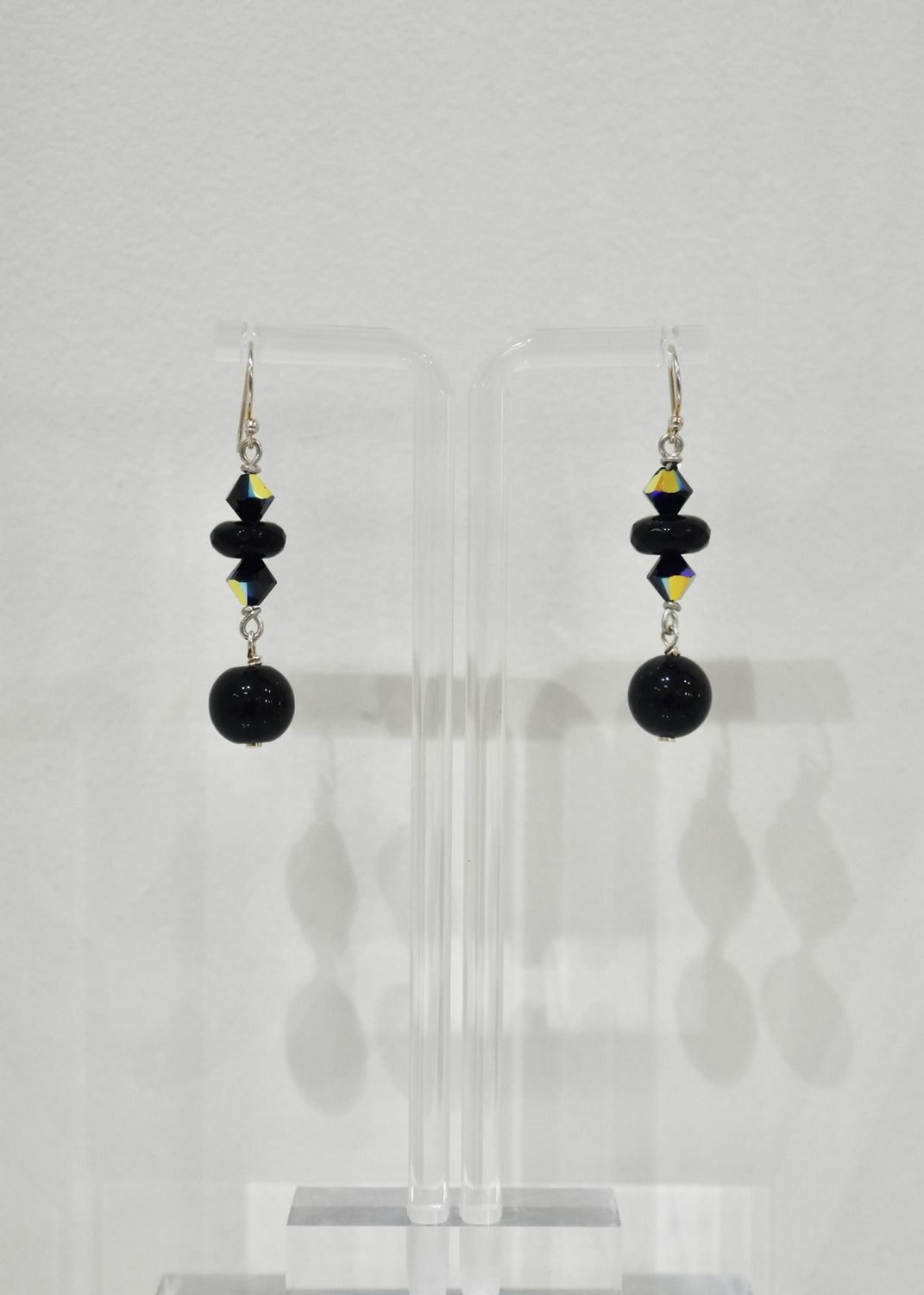 Medium Onyx Donut Earrings