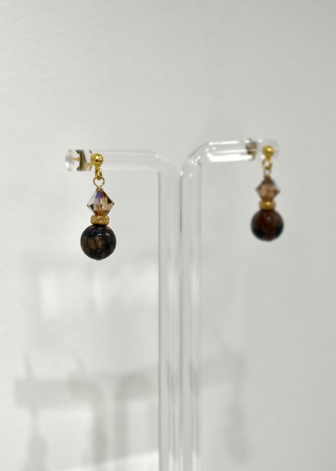 Picasso Jasper Dark Short Earrings