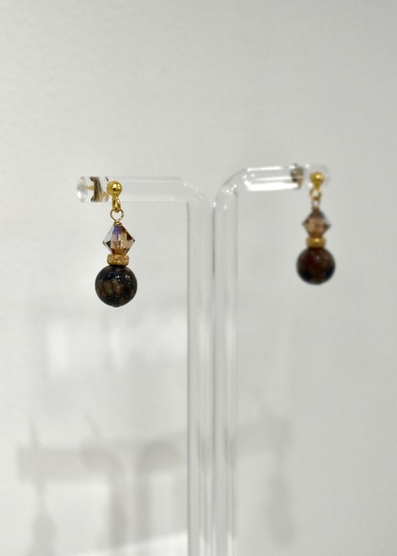 Picasso Jasper Dark Short Earrings
