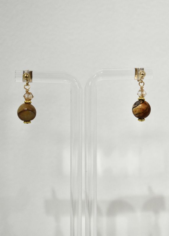 Picasso Jasper Light Short Earrings