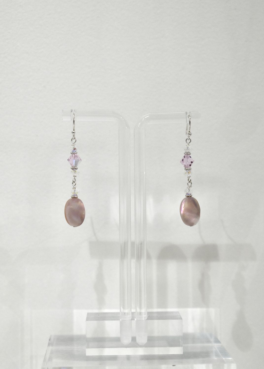 Mystic Moonstone Flat Oval Medium Earrings