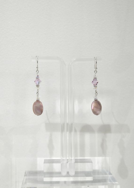 Mystic Moonstone Flat Oval Medium Earrings