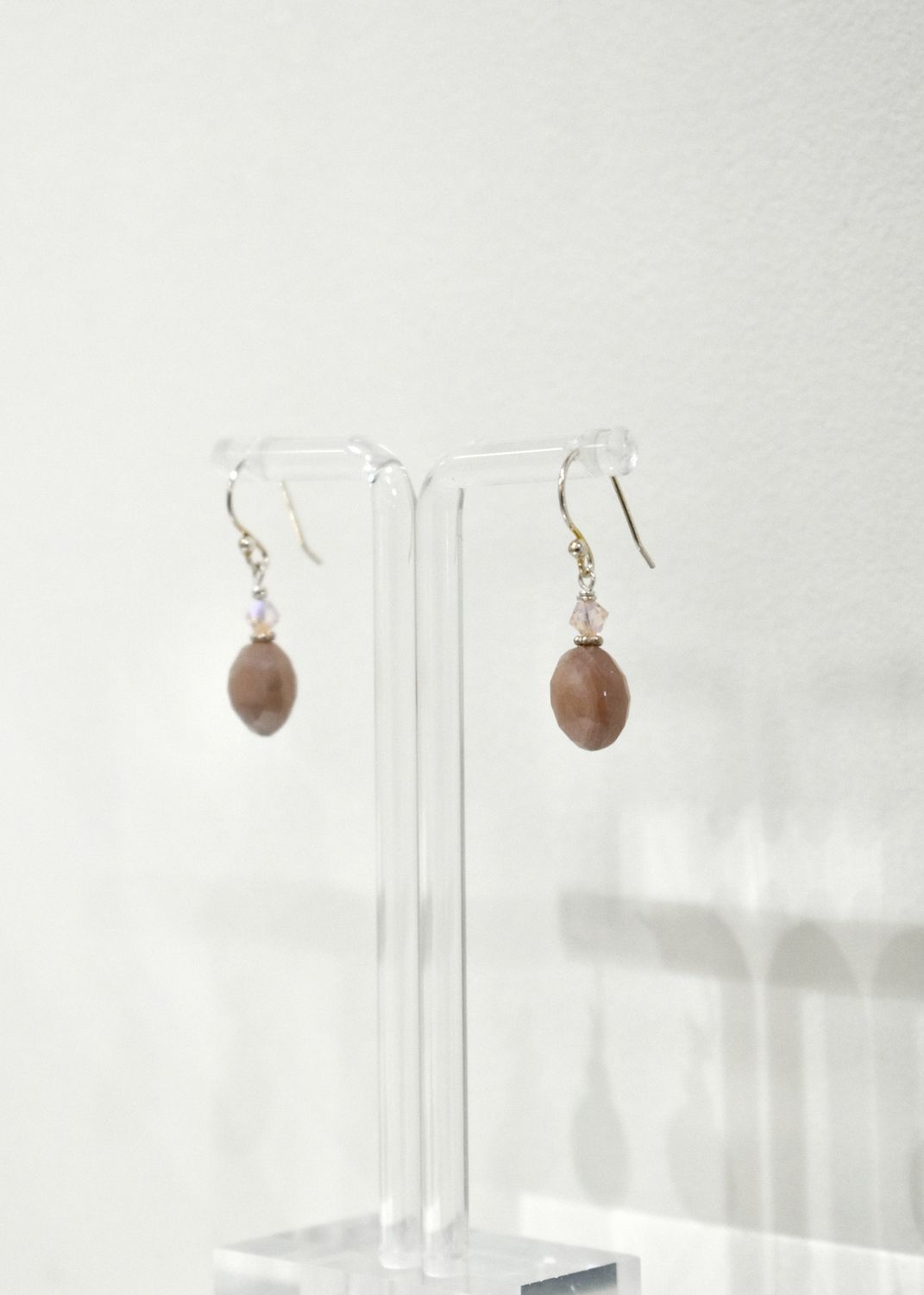 Mystic Moonstone Faceted Short Earrings