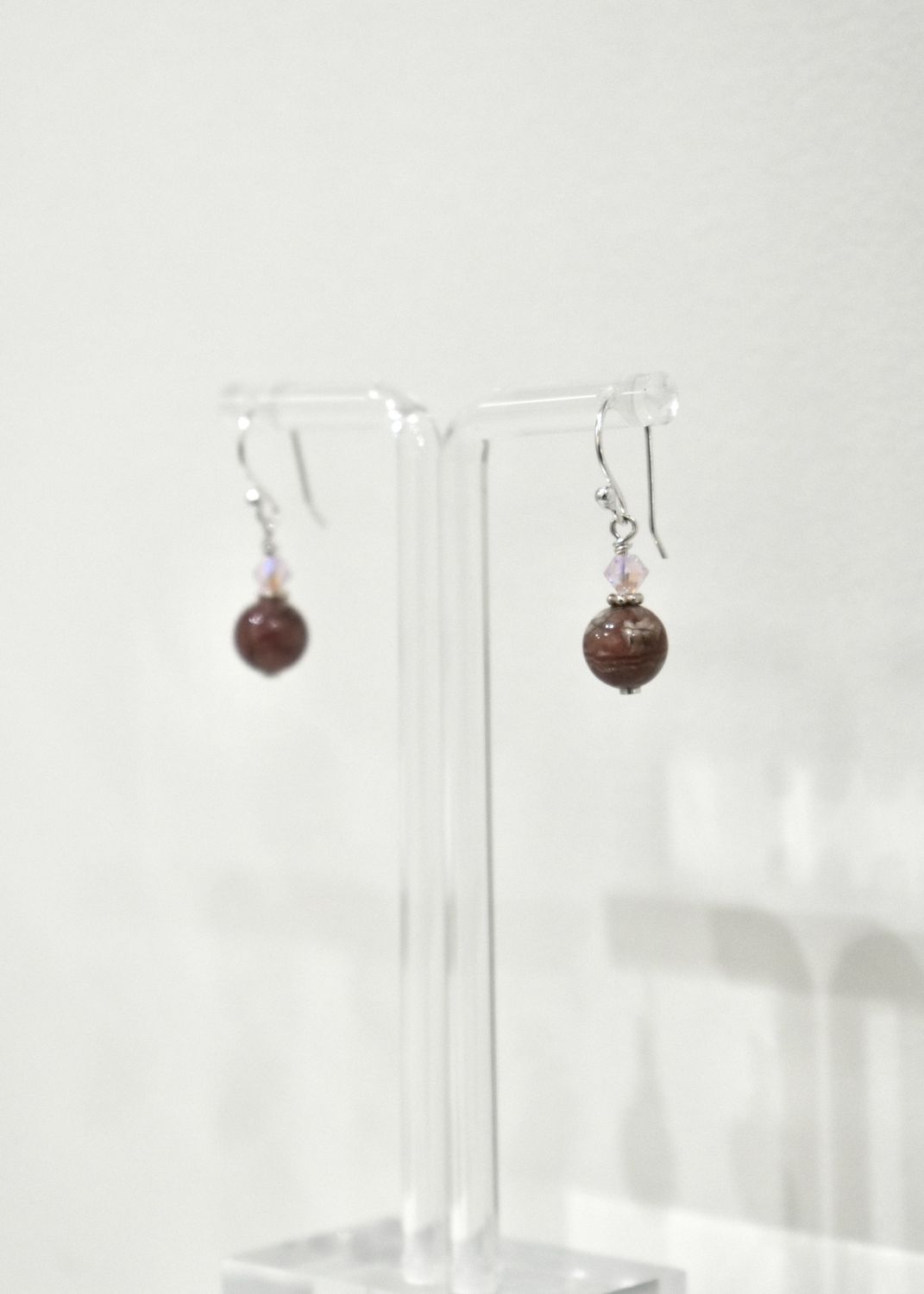 Rhodochrosite Short Earrings1