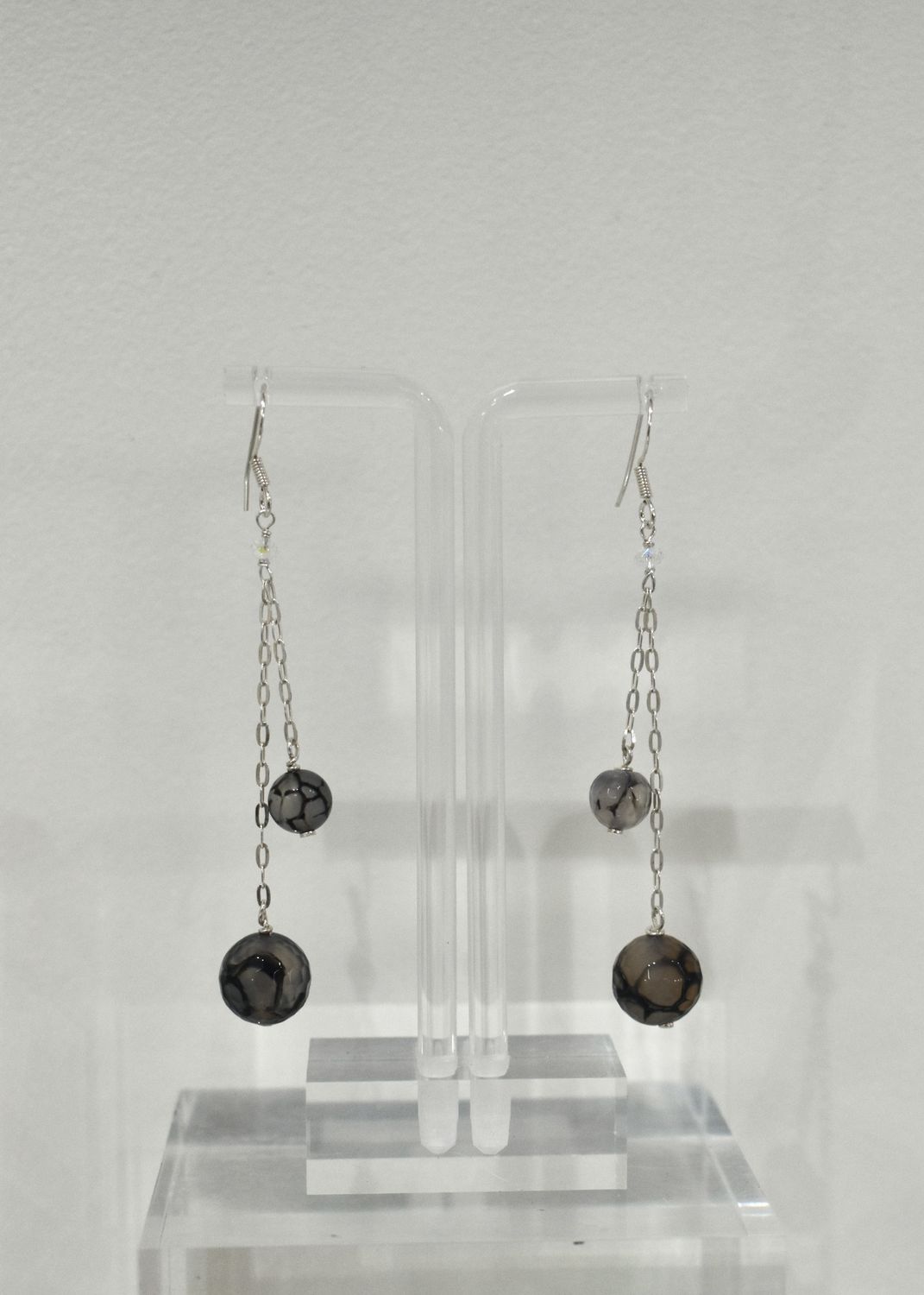 Tourmalinated Quartz Long Earrings