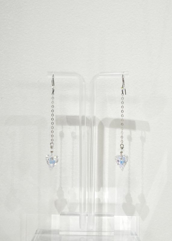 Swarovski Heart Dangle Earrings