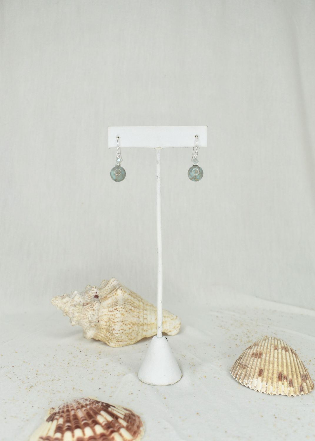 Blue Picture Jasper Earrings