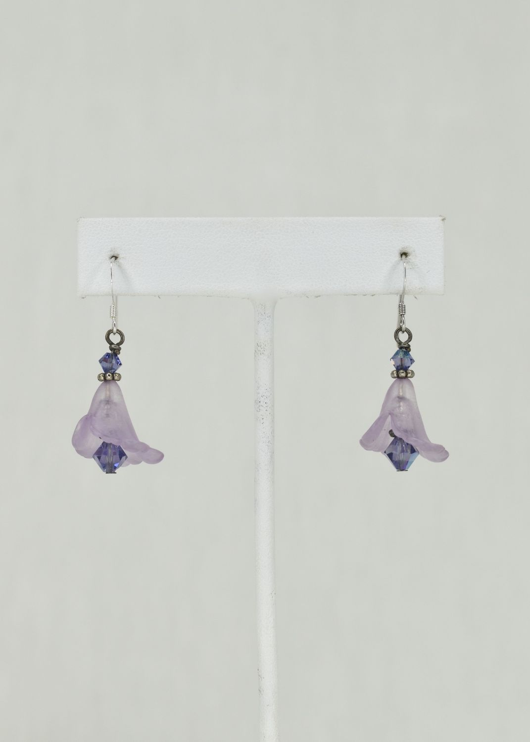 Purple Tulip Flower Earrings