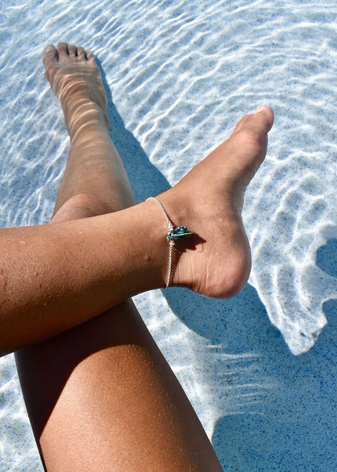 American Turquoise Stick Anklet