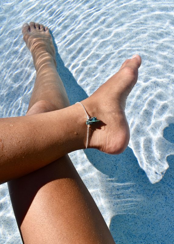 American Turquoise Stick Anklet