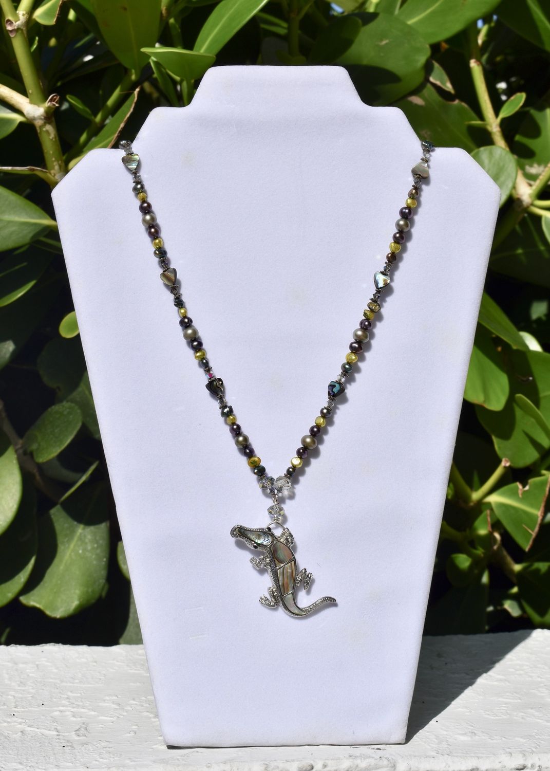 Abalone Alligator Necklace