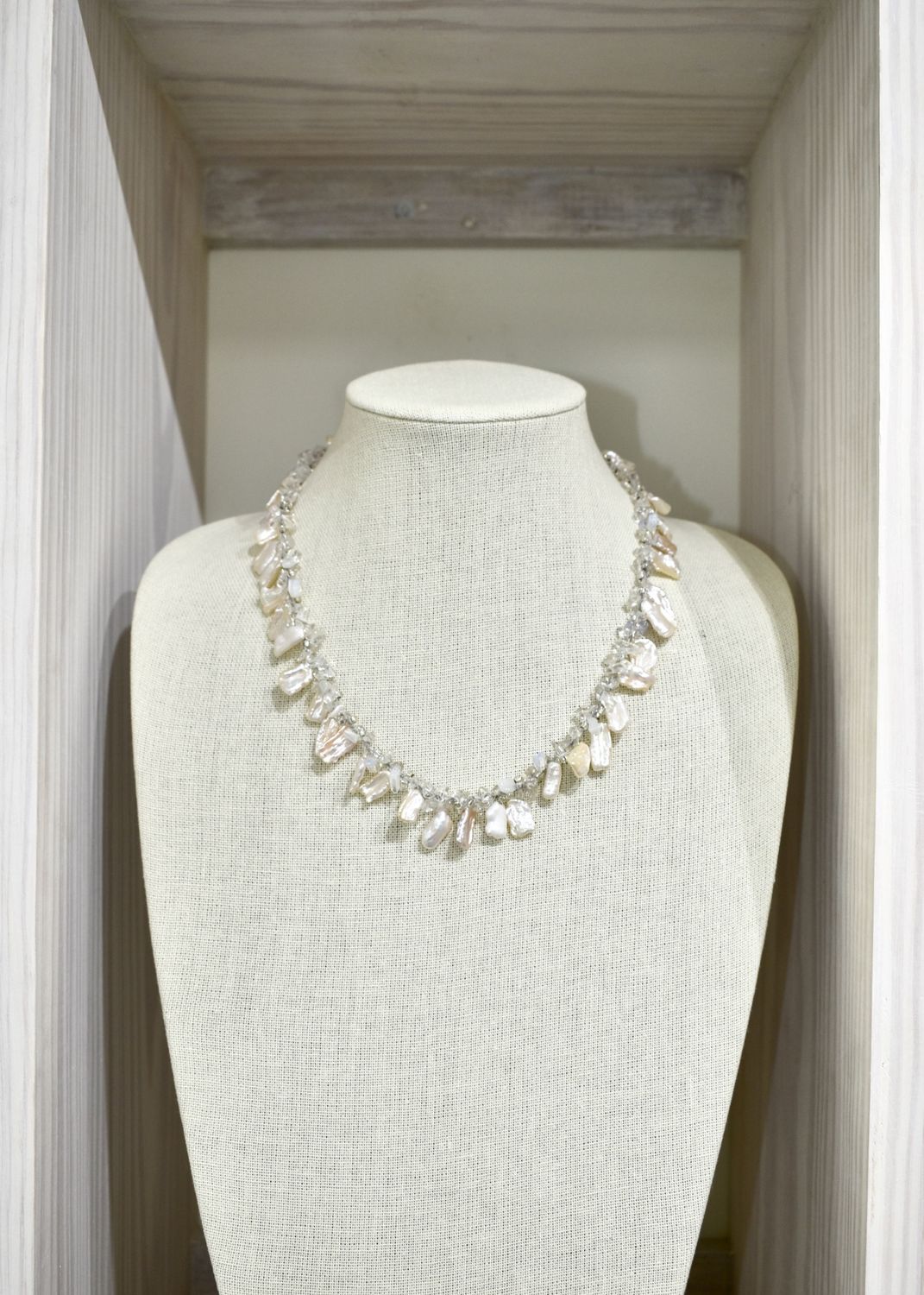 Fresh Water Pearl Stick Medium Necklace