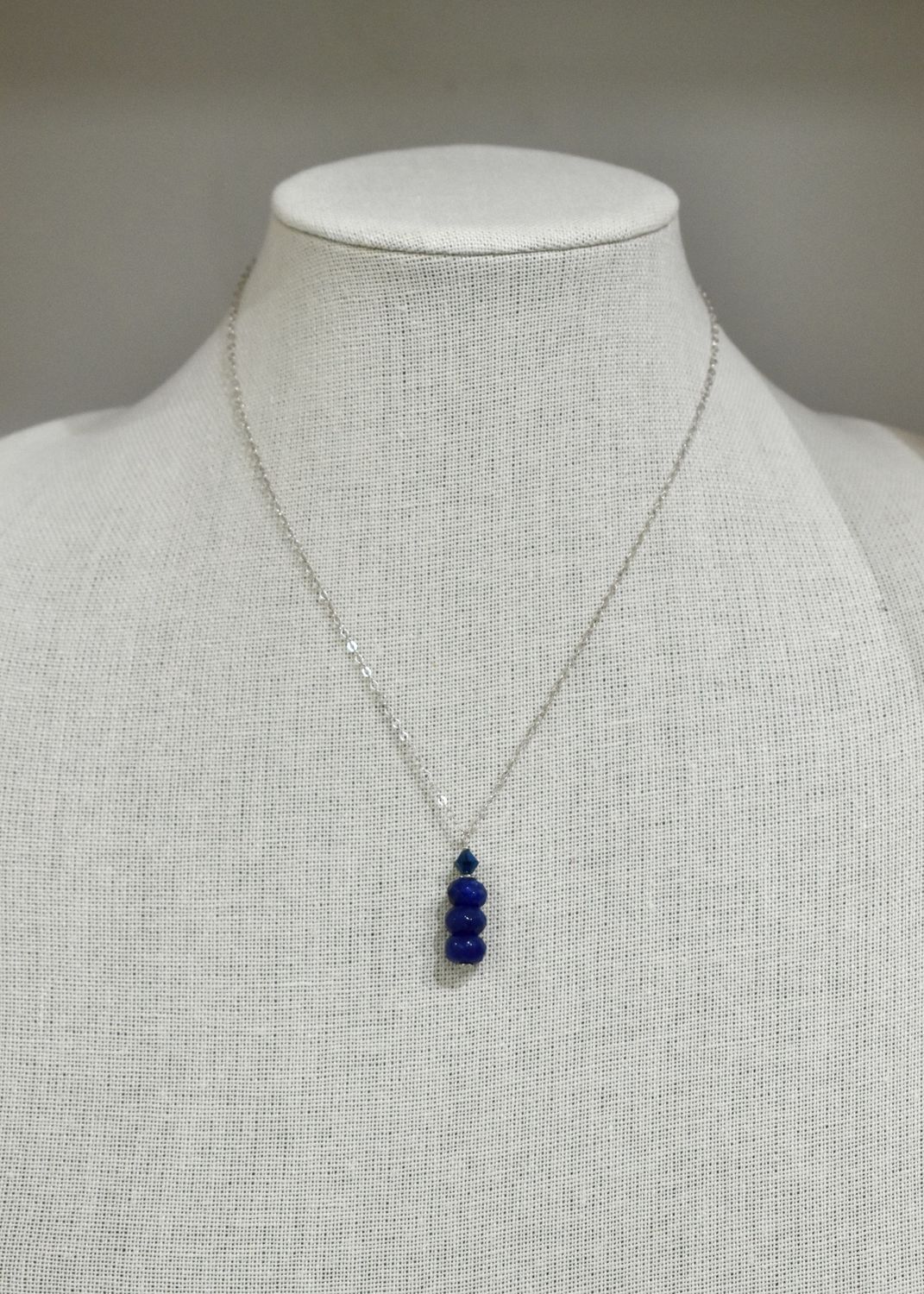 Lapis Lazuli Vertical Bead Necklace