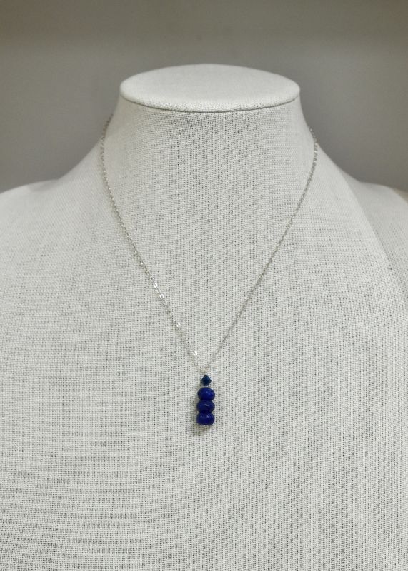 Lapis Lazuli Vertical Bead Necklace