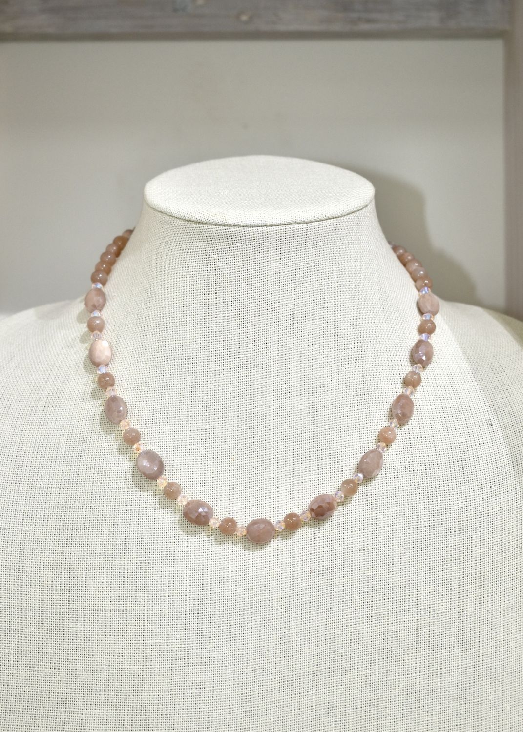 Mystic Moonstone Faceted Necklace