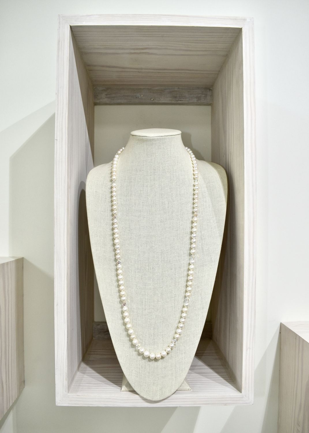 White Pearl Long Necklace