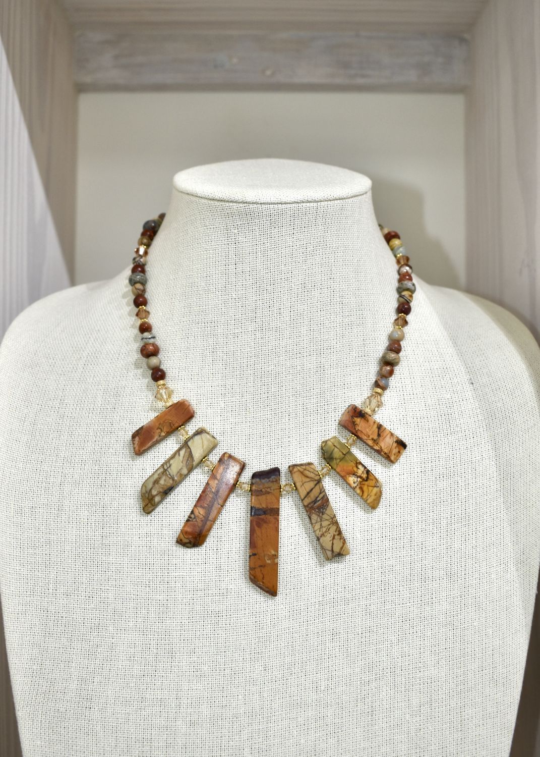 Picasso Jasper Stick Necklace