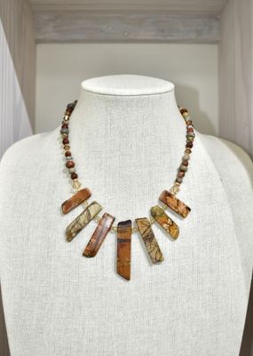 Picasso Jasper Stick Necklace