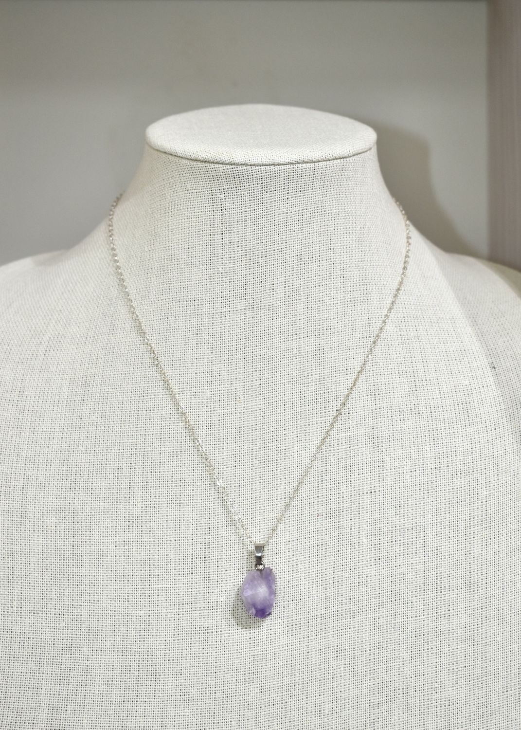 Purple Druzy Chain Necklace